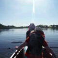 Sitting in boat